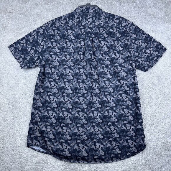 Levis Mens XL Floral Shirt Navy Black Button Up Short‎ Sleeve Versatile Classic - Picture 8 of 11